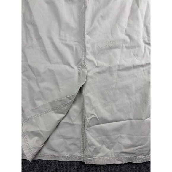 J.Crew Skirt Womens Medium Ivory Cotton Drawstring Waist Pockets Midi Back Slit - Picture 7 of 9